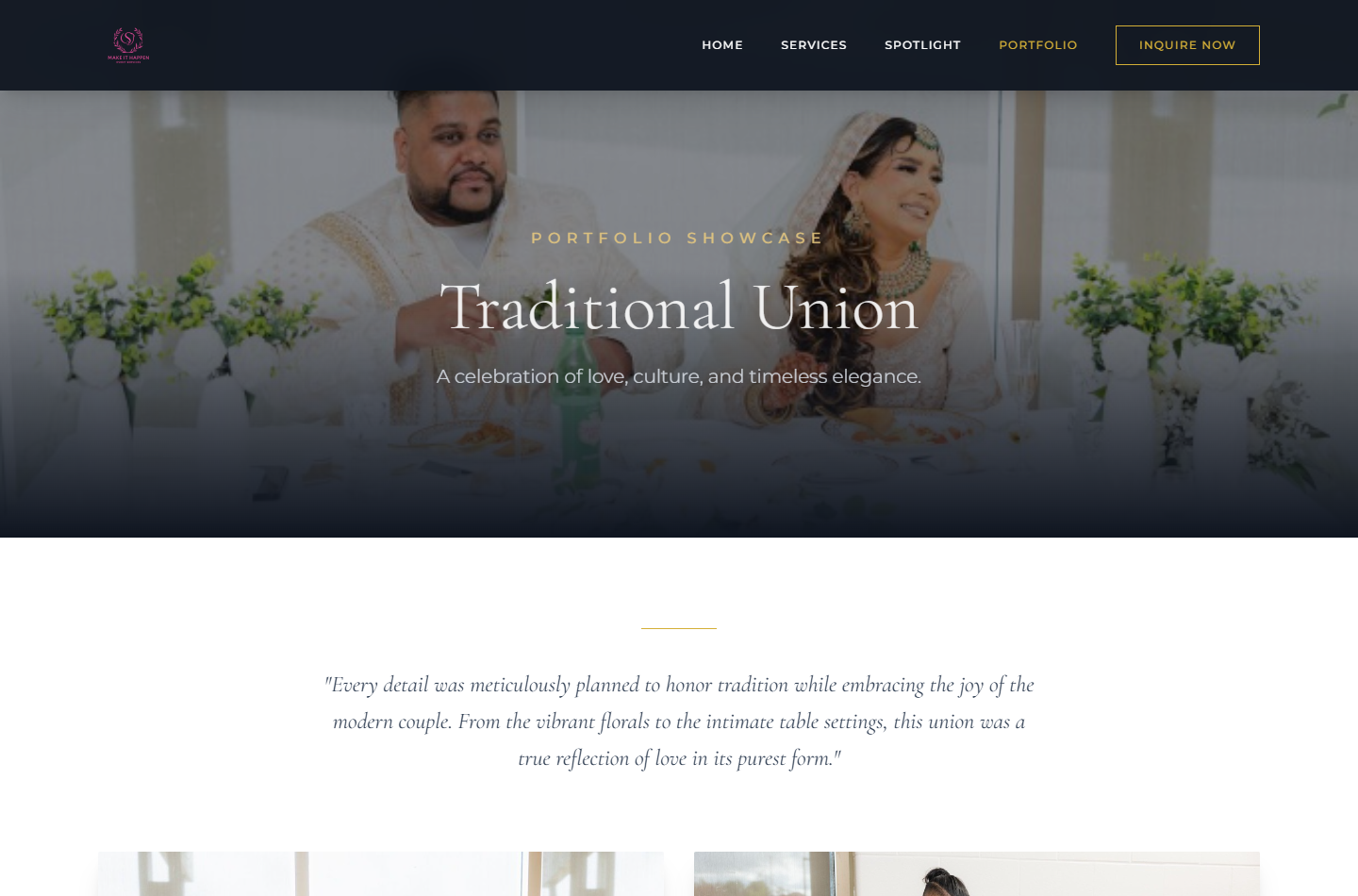 Wedding page